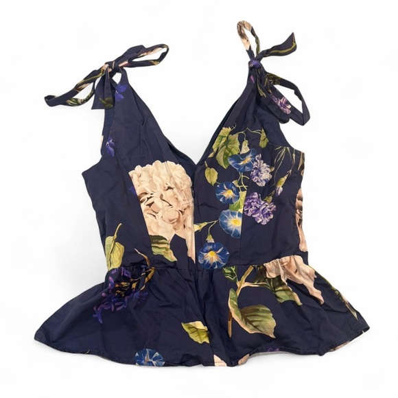 Express Blue Patterned Top - Picture 2 of 3